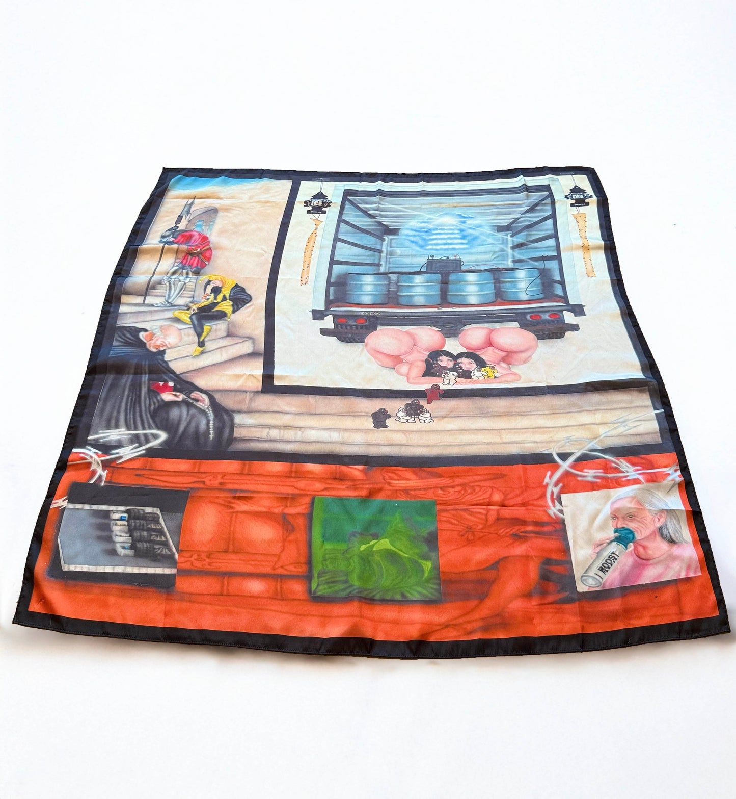 ‘The Jester Is Sleeping’ 40x40 Silk